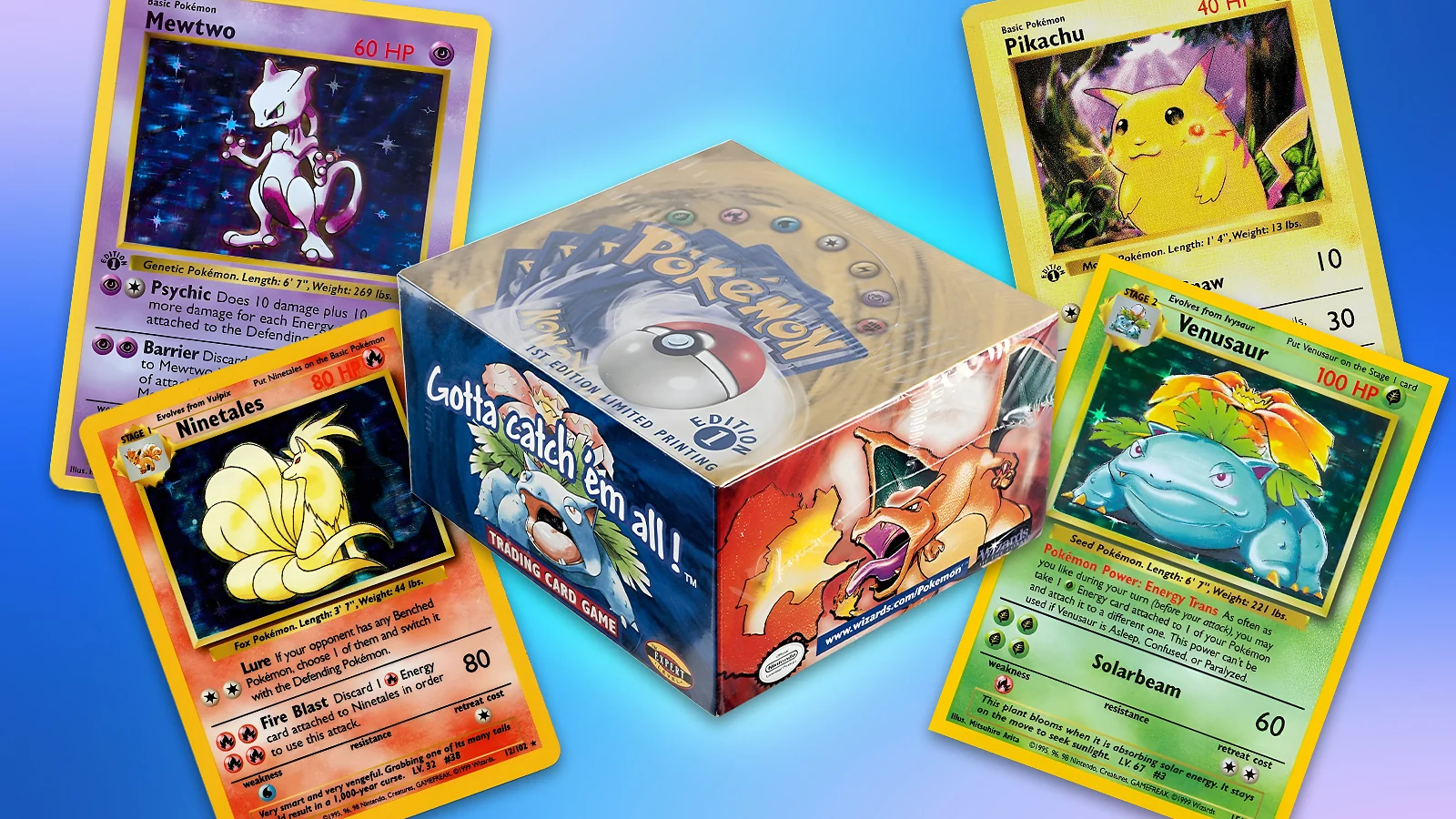 Pokémon TCG: Base Set - 1st Edition Booster Box with vintage cards