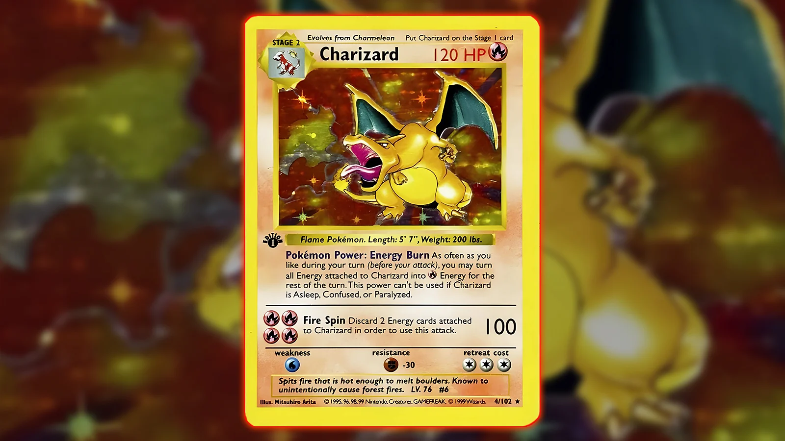 Pokémon TCG: Base Set Charizard Holo Rare card