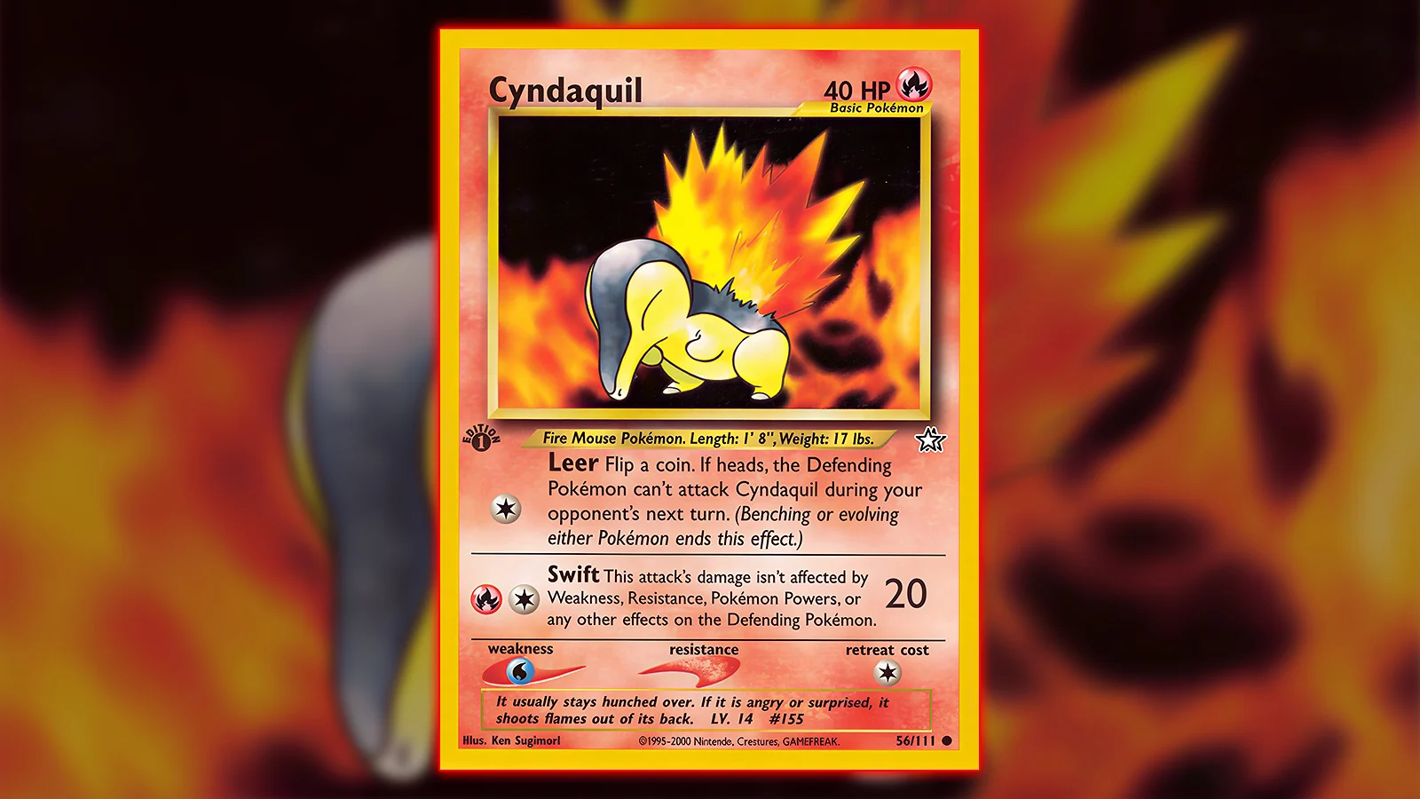 Pokémon TCG: Neo Genesis set - 1st Edition Cyndaquil card