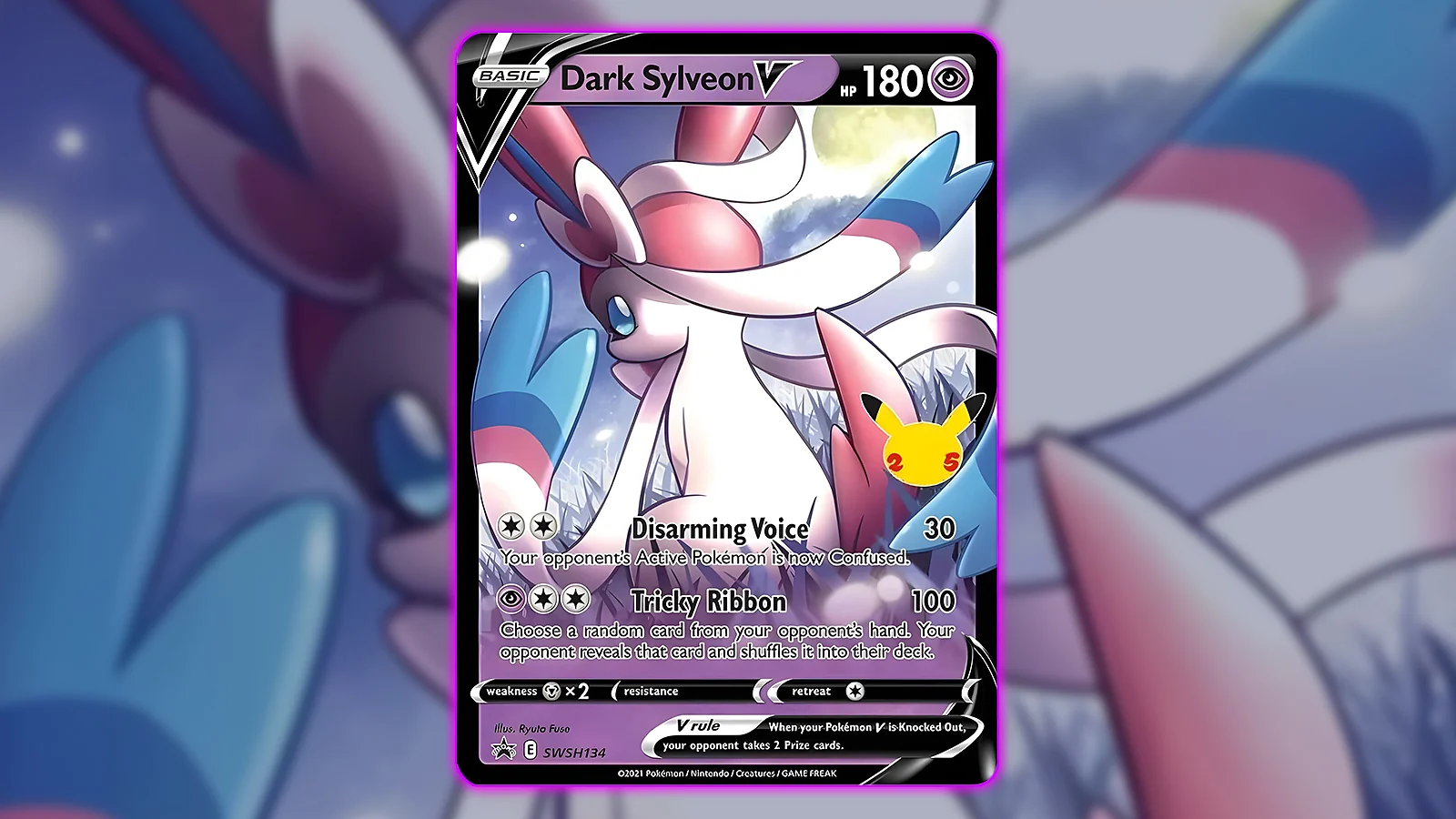 Pokémon TCG: Celebrations set - Dark Sylveon V card