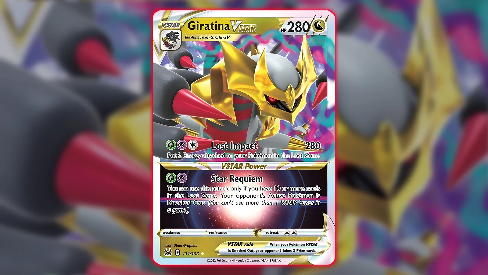 Pokémon TCG: Lost Origin set - Giratina VSTAR card