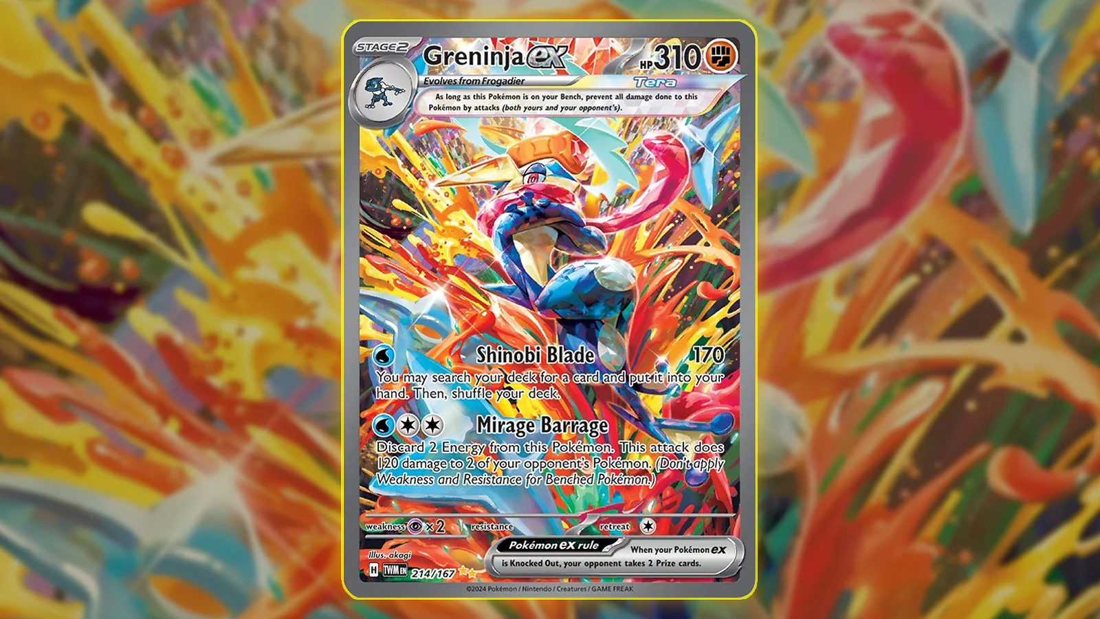 Twilight Masquerade card - Greninja Ex