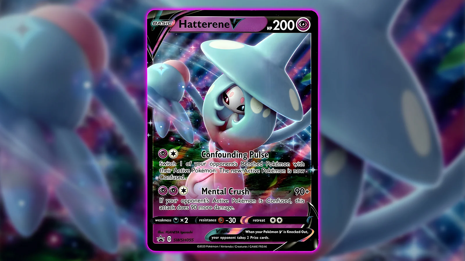 Pokémon TCG: Champion's Path set - Hatterene V jumbo promo card