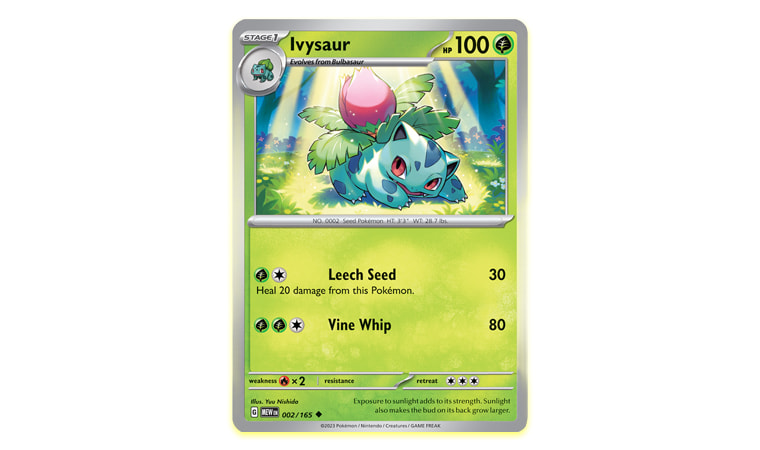 Ivysaur stage 1 pokemon card