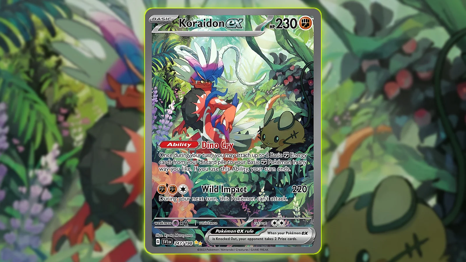 Scarlet and Violet Base Set card- Koraidon EX