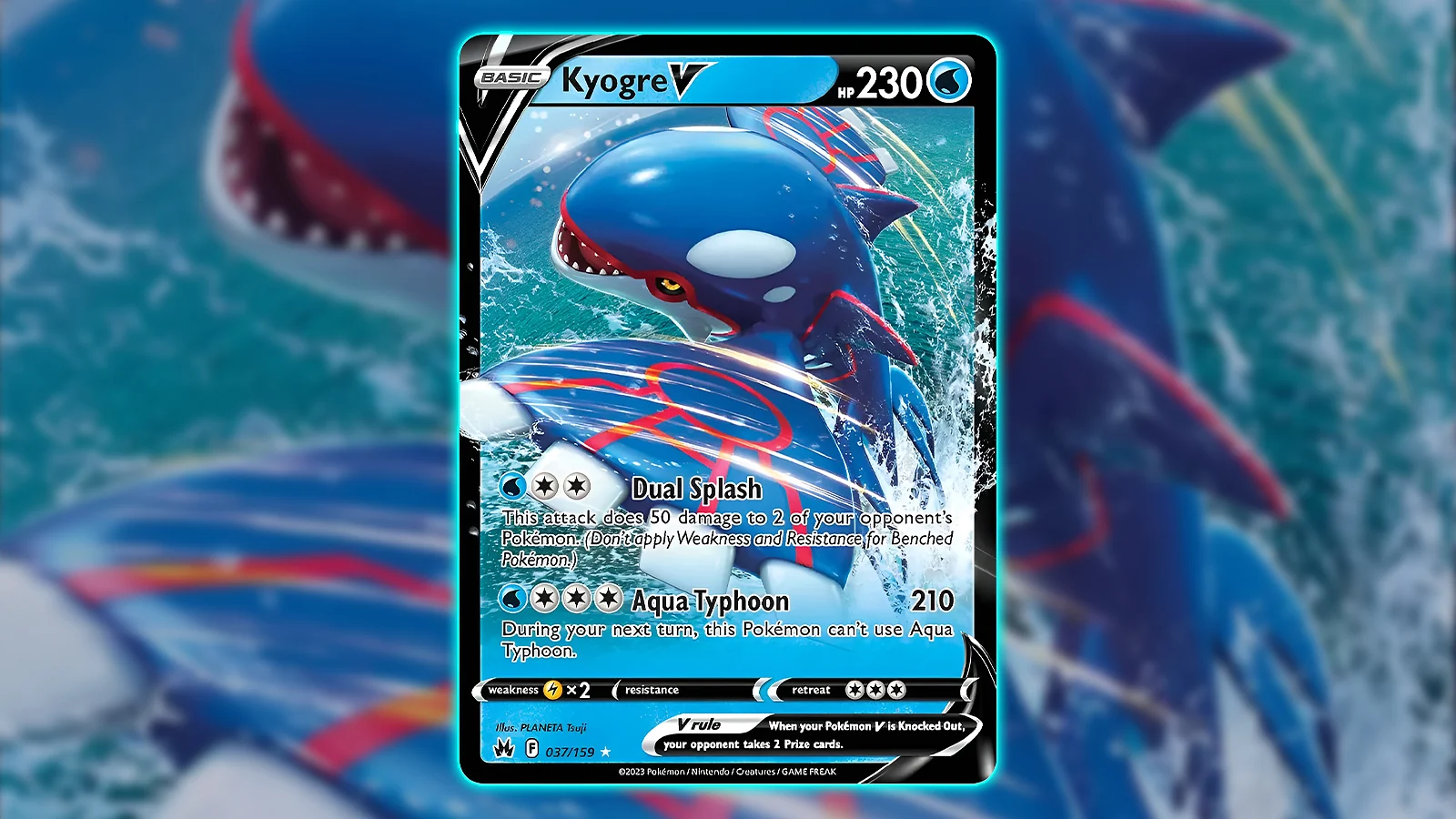 Pokémon TCG: Crown Zenith set - Kyogre V card