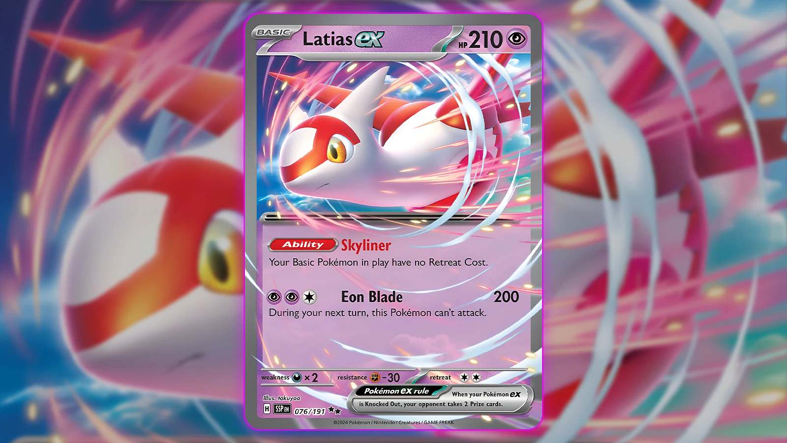 Surging Sparks card - Latias ex