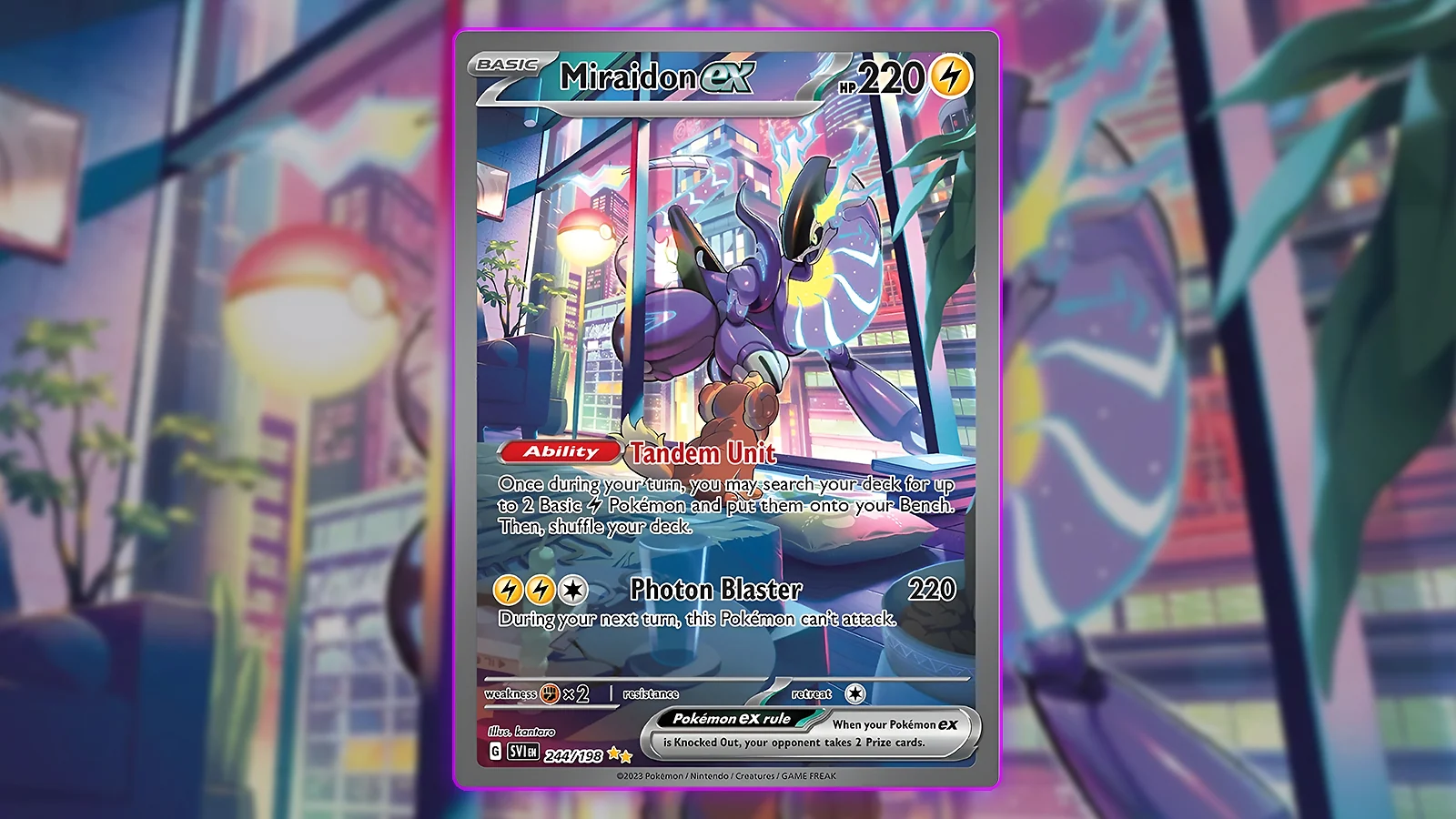 Scarlet and Violet Base Set card- Miraidon EX