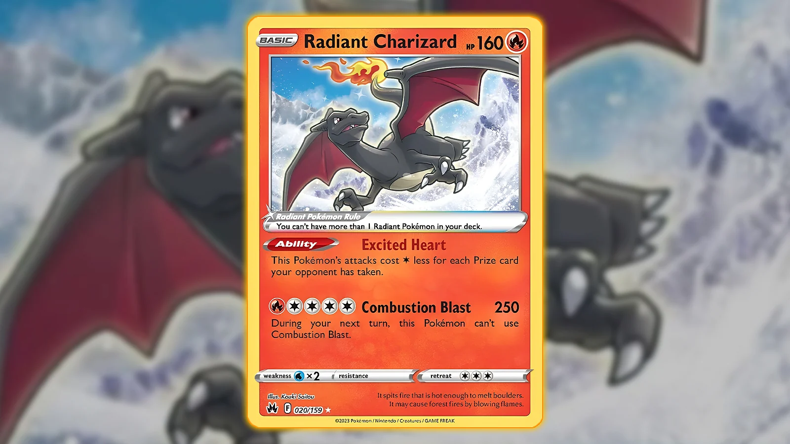 Pokémon TCG: Crown Zenith set -  Radiant Charizard card