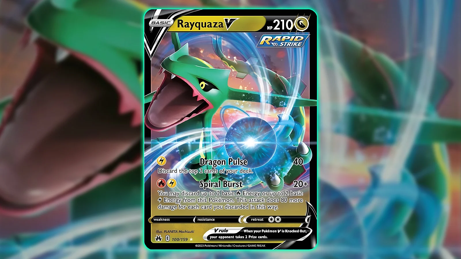 Pokémon TCG: Crown Zenith set - Rayquaza V card