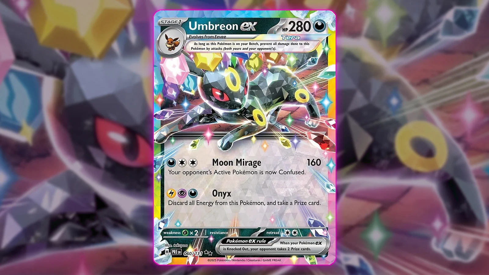 Prismatic Evolutions card - Umbreon EX
