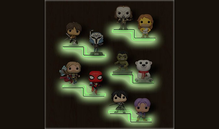 Z-Shaped 5 Pack Acrylic Shelves for Funko Pop Figures