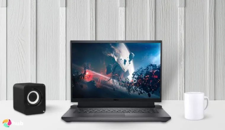 Dell G16 7630 Laptop on a white office desk with balanced composition for a review