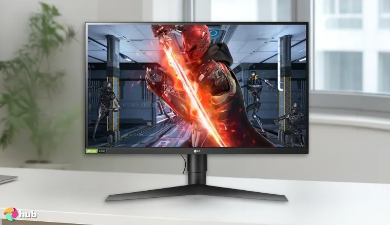 LG UltraGear QHD 27GL83A Monitor on a white office desk with neat arrangement for a review