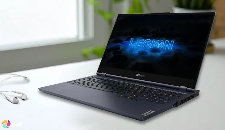 Lenovo Legion 7 Laptop on a white office desk styled for promotional review
