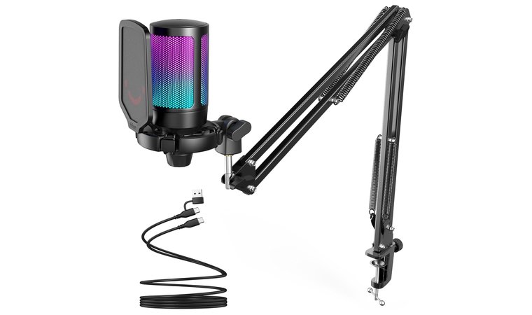 FIFINE A6T - Best Budget Microphone with Stylish RGB Lighting