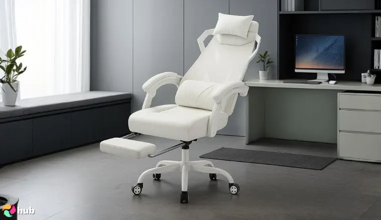 GTRACING Gaming Chair in the office with an uncluttered background for a review