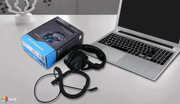 Sennheiser HD 280 Pro Headphones on a white office desk in a clean setup for a review