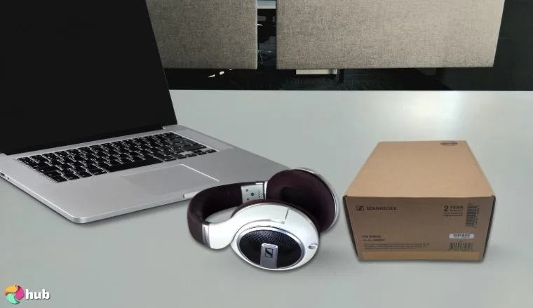 Sennheiser HD 599 SE Headphones on a white office desk in close-up for a review