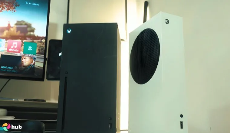Xbox Series X close-up in the gaming room