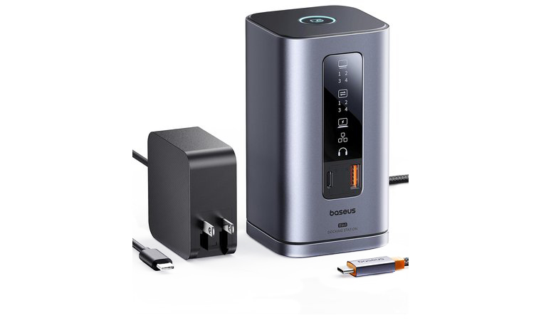 Baseus 11 in 1 Laptop Docking Station - Best Universal USB-C Dock for Triple Monitors
