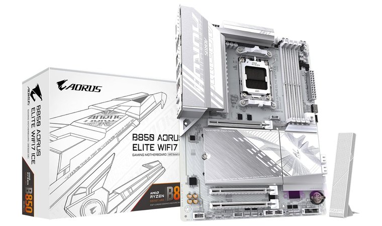 GIGABYTE B850 AORUS Elite WIFI7 ICE AMD AM5 LGA 1718 Motherboard - Best AMD Motherboard for Future-Proof Speed