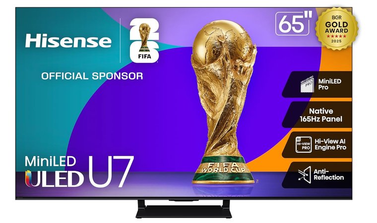 Hisense 65" U7 Mini-LED ULED 65U75QG Best Hisense TV for Mid-Range Performance