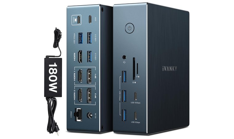 iVANKY 20-in-1 FusionDock Pro 2 - Best DisplayLink Dock for Power Users