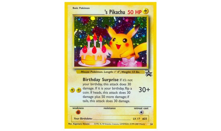 Pokémon Center NY Birthday Pikachu (2000–2002)