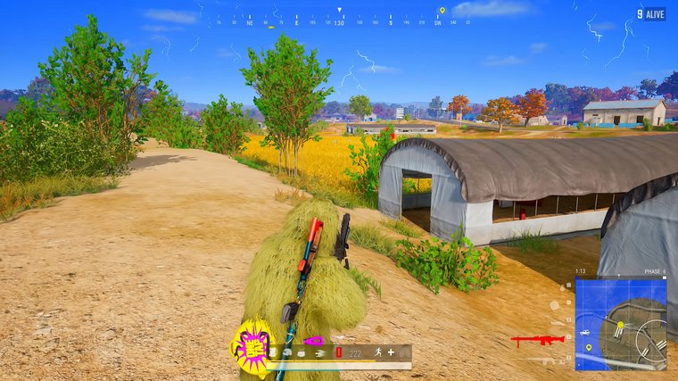 PUBG - scouting the surrounding area