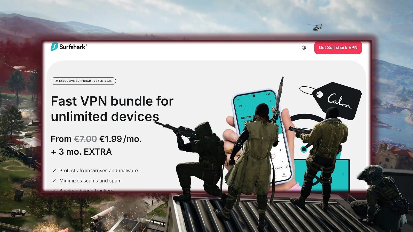 Surfshark - Best-Value VPN for Warzone