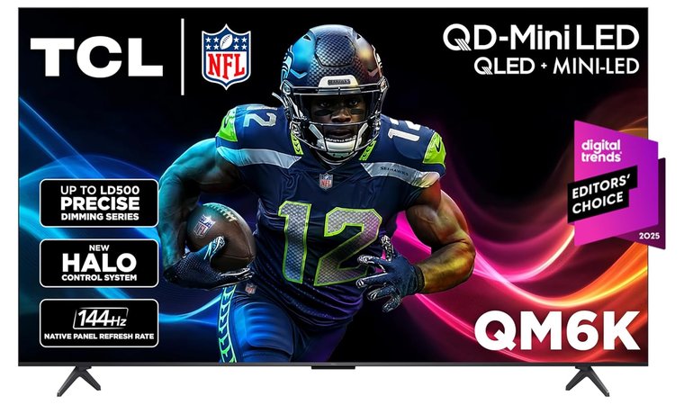 TCL 65-Inch Class QM6K Series QD-Mini LED TV Best Mid-Range TCL TV for Picture Quality