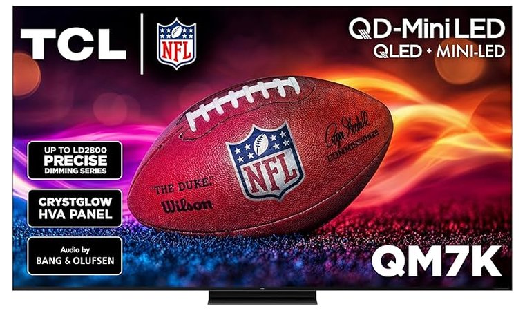 TCL Class QM7K Series QD-Mini LED 4K UHD Smart TV - Best TCL TV for Sound Quality