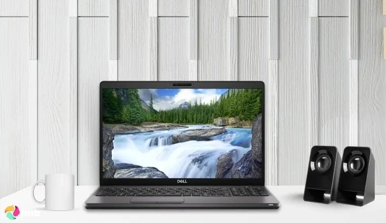 Dell Latitude 5500 Laptop on a white office desk in close-up for a review