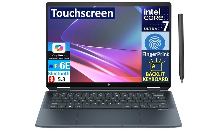 P Spectre x360 AI-Powered 2-in-1 Laptop - Best HP Laptop for Productivity