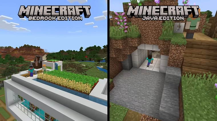 Minecraft: Java & Bedrock Edition - Two comparisons of editions