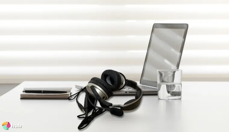 LIGHTSPEED Zulu 3 Premium ANR Aviation Headset on a white office desk with professional arrangement for a review