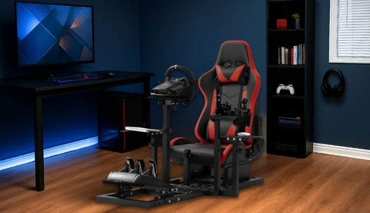 Marada Modular Cockpit Flight and racing simulator cockpit in the gaming room