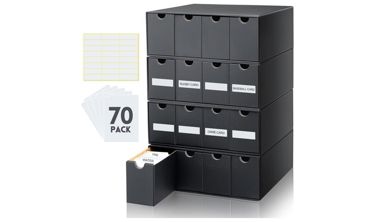 Cholemy Trading Card Storage Box 15000+ with 70 Divider - Best Multipack for Large Collections