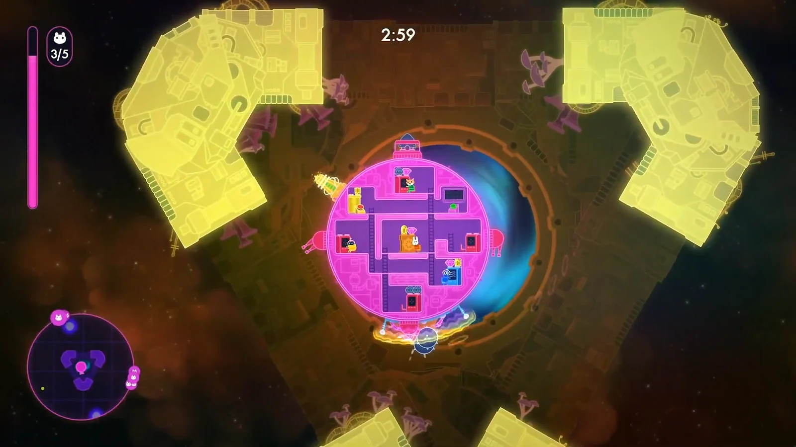 Lovers in a Dangerous Spacetime - Best Indie Game for Chaotic Couch Co-Op