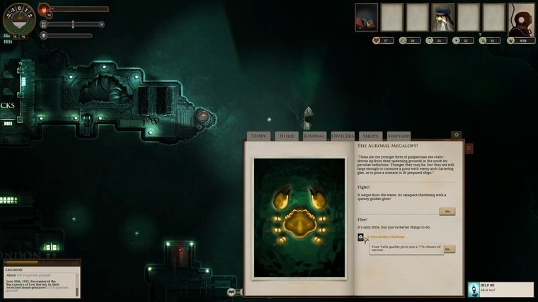 Sunless Sea - Best Lovecraft Game for Story-Driven Nautical Exploration