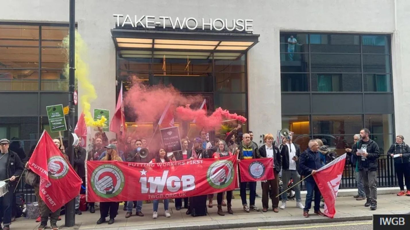 Protesters Lay Siege On Take-Two Office In London After Rockstar Staff Got Axed For Trying To Unionize
