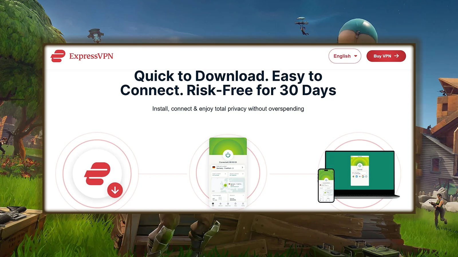 ExpressVPN - Fastest VPN for Competitive Fortnite