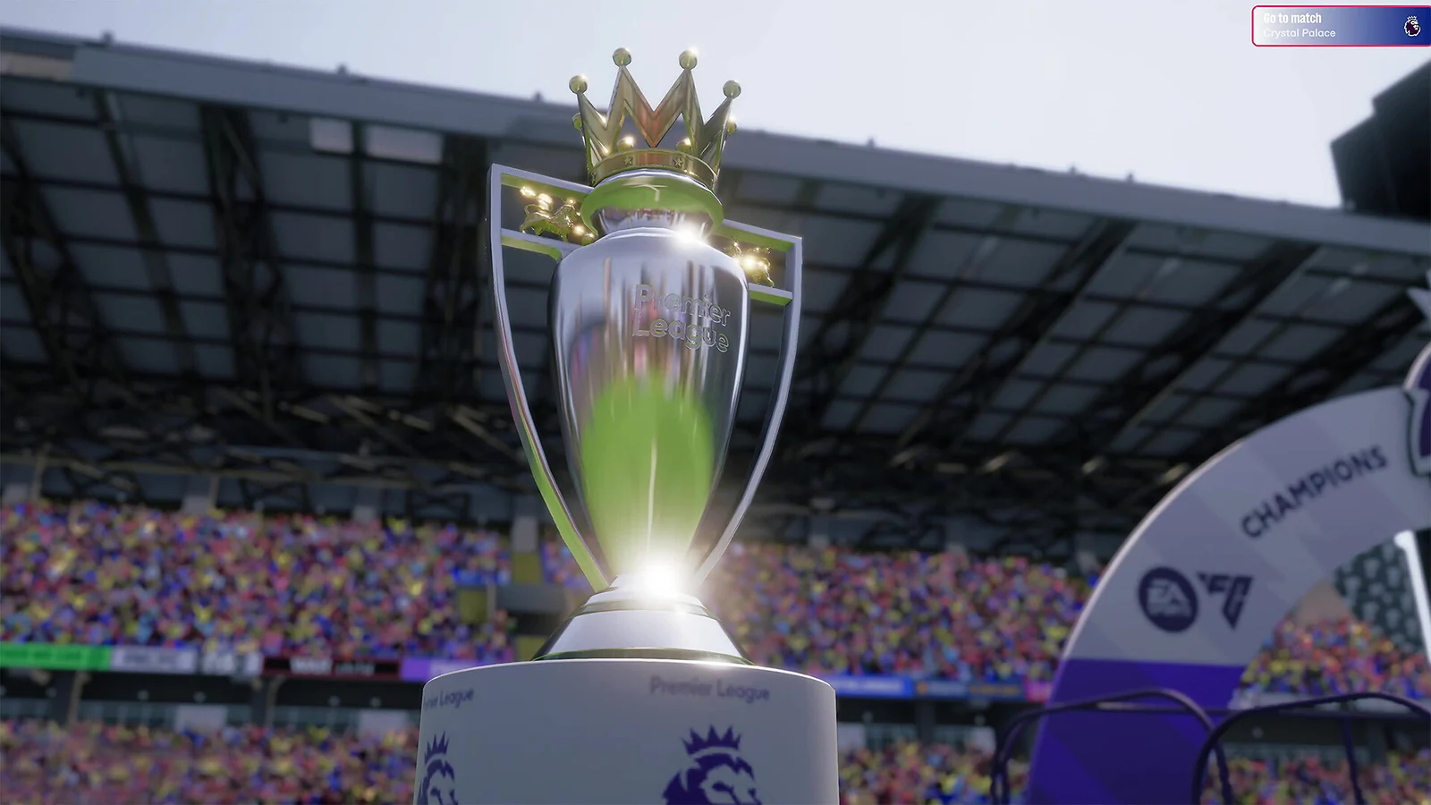 Premier League trophy in Football Manager 26