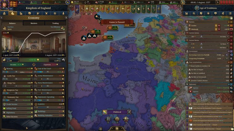Economy in Europa Universalis V: Managing Resources and Trade