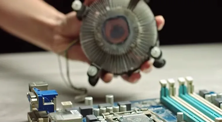 Dust-covered CPU cooler