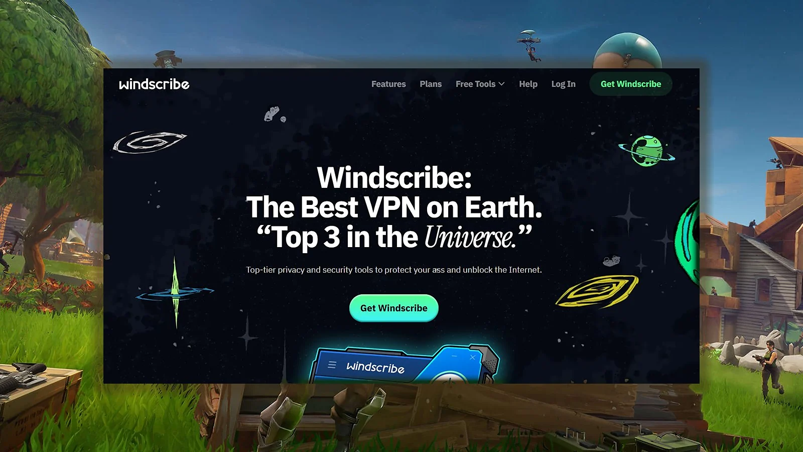 Windscribe  - Best Freemium VPN for Fortnite