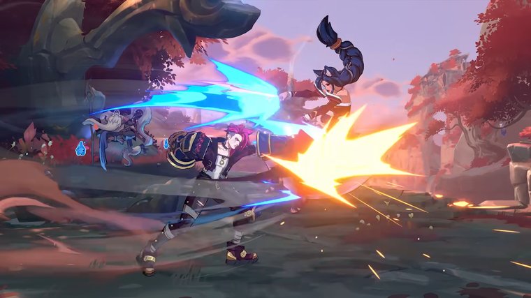 2XKO Vi fighting with Ahri.