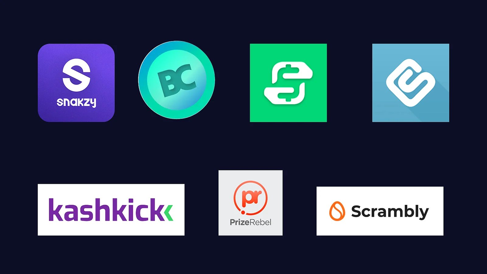 Logos of Gaming Reward Platforms