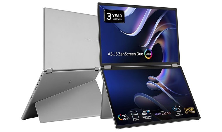 ASUS ZenScreen Duo OLED MQ149CD - Best Dual Monitor for Productivity and Home Office Setup
